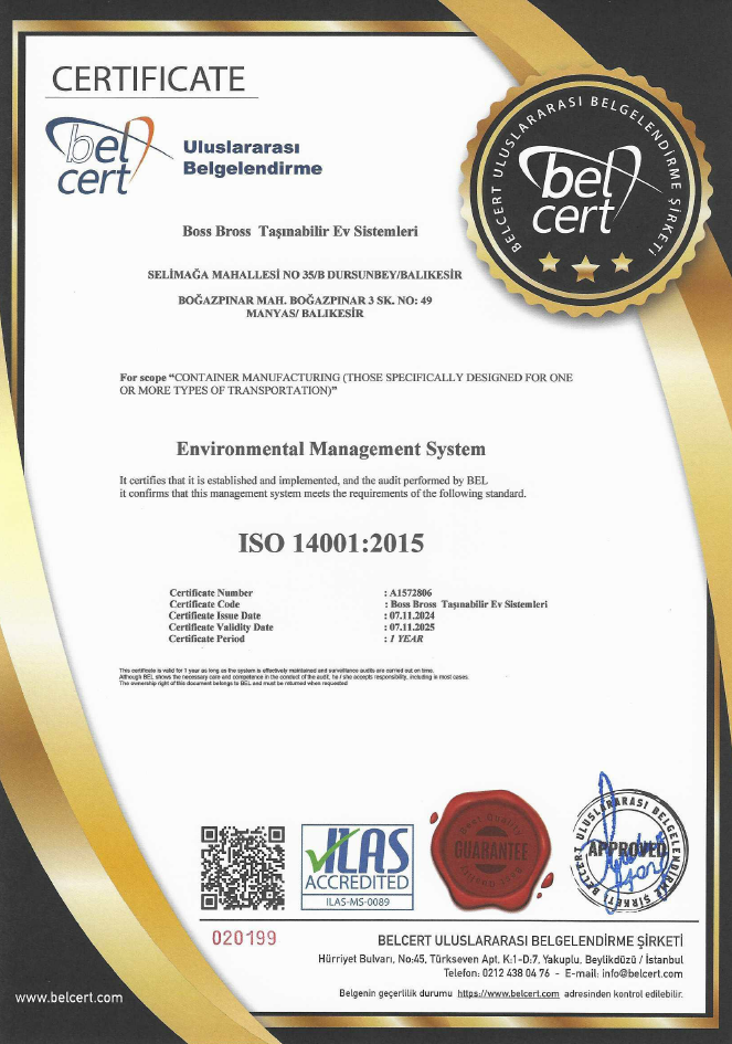 ISO 14001 Sertifikası