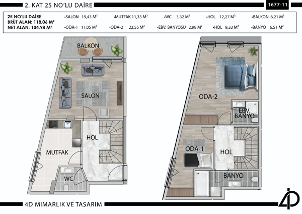 Daire 25 25 NO'LU DAİRE