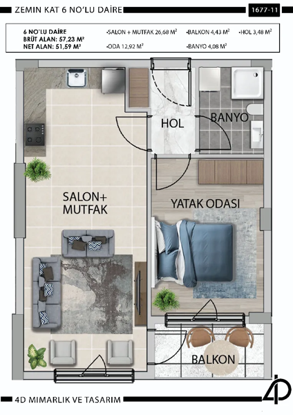 Daire 6 6 NO'LU DAİRE