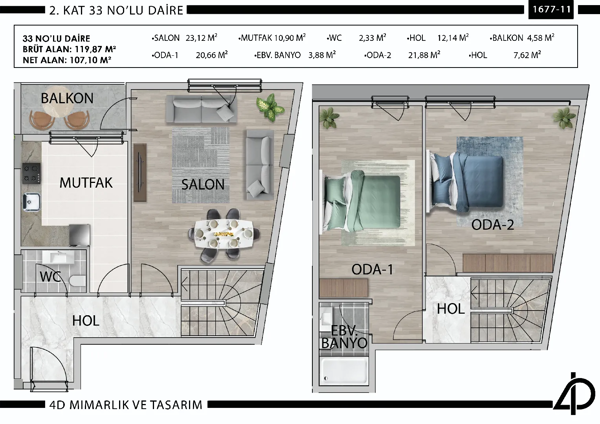 Daire 33 33 NO'LU DAİRE