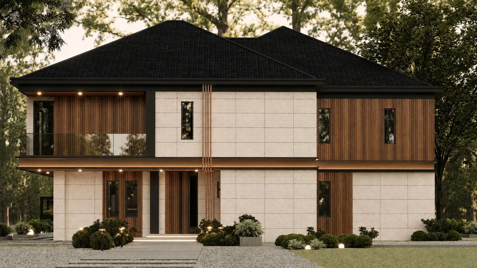 A Tipi Villa'nın giriş cephesi